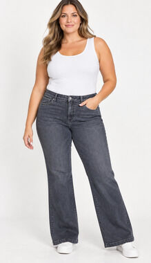 NWT straight leg black wash jeans French cuff 14 career casual everyday stretch